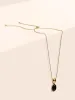 Natural Stone Pendant Necklace sold by Bloomchic