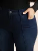 Dark Wash Seam Detail Wide Leg Jeans sold by Bloomchic