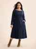 Plain Keyhole Pleated Shirred Dress sold by Bloomchic