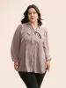 Ribbon Tied Collar Ruffles Lantern Sleeve Blouse sold by Bloomchic