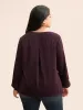 V Neck Pleated Metal Detail Blouse sold by Bloomchic