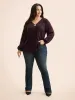 V Neck Pleated Metal Detail Blouse sold by Bloomchic