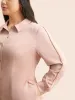 Shirt Collar Shirred Woven Ribbon Dress sold by Bloomchic