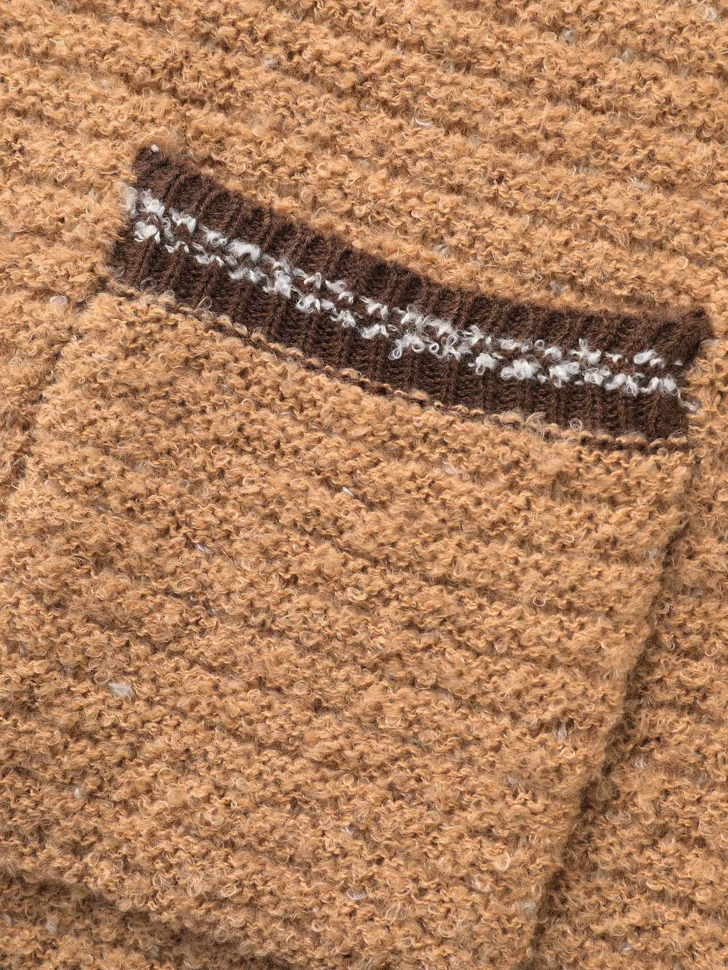 Texture Contrast Drop Shoulder Sleeve Cardigan sold by Bloomchic product image thumbnail 5