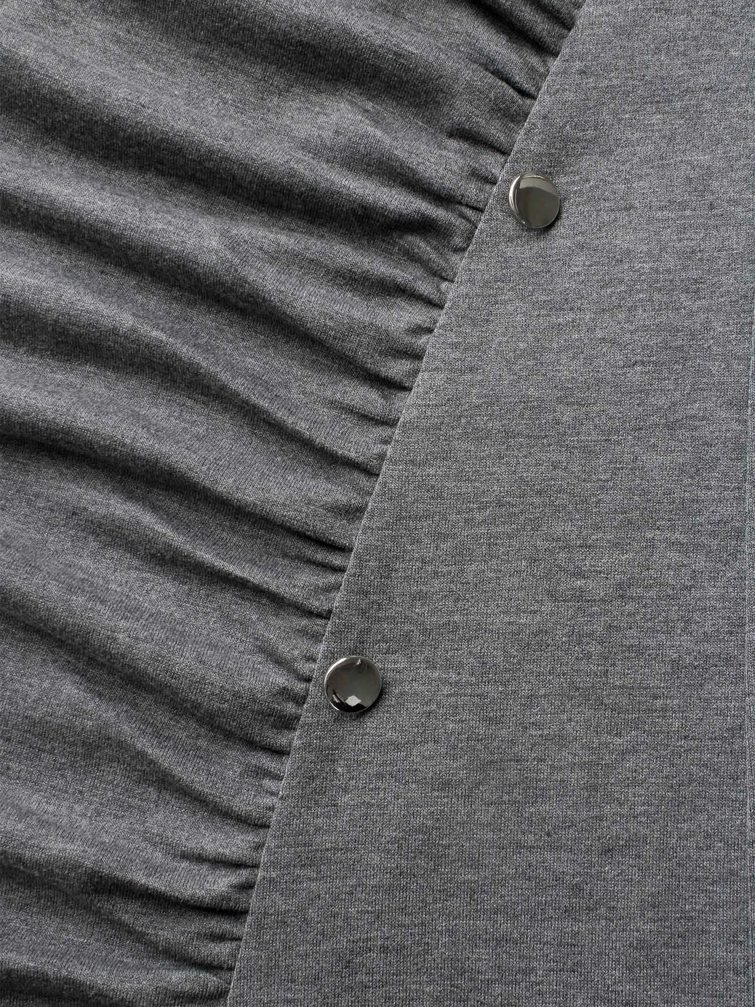 Solid Ruched Split Hem Dress sold by Bloomchic product image thumbnail 5