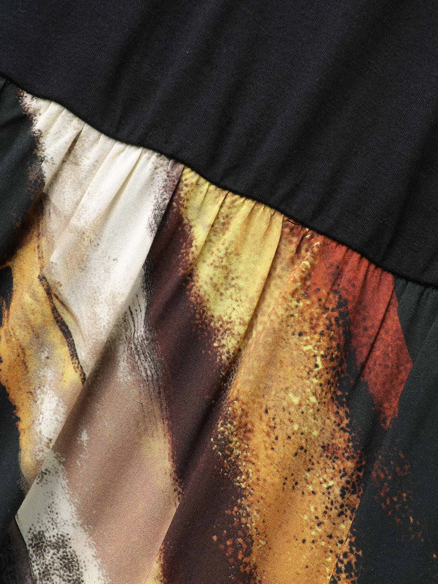 V Neck Brush Print Patchwork Dress sold by Bloomchic product image thumbnail 5