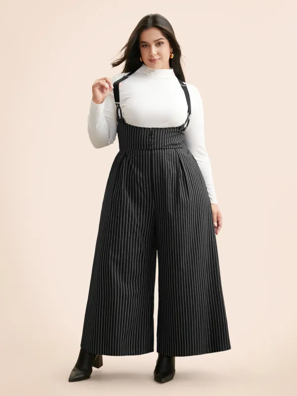 Striped Shirred Pleated Jumpsuit sold by Bloomchic