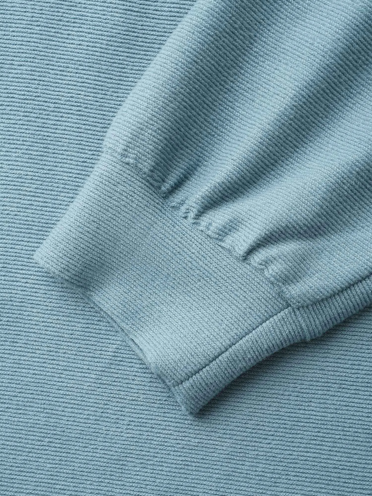 Solid Rib Knit Hooded Drawstring T-shirt sold by Bloomchic product image thumbnail 5