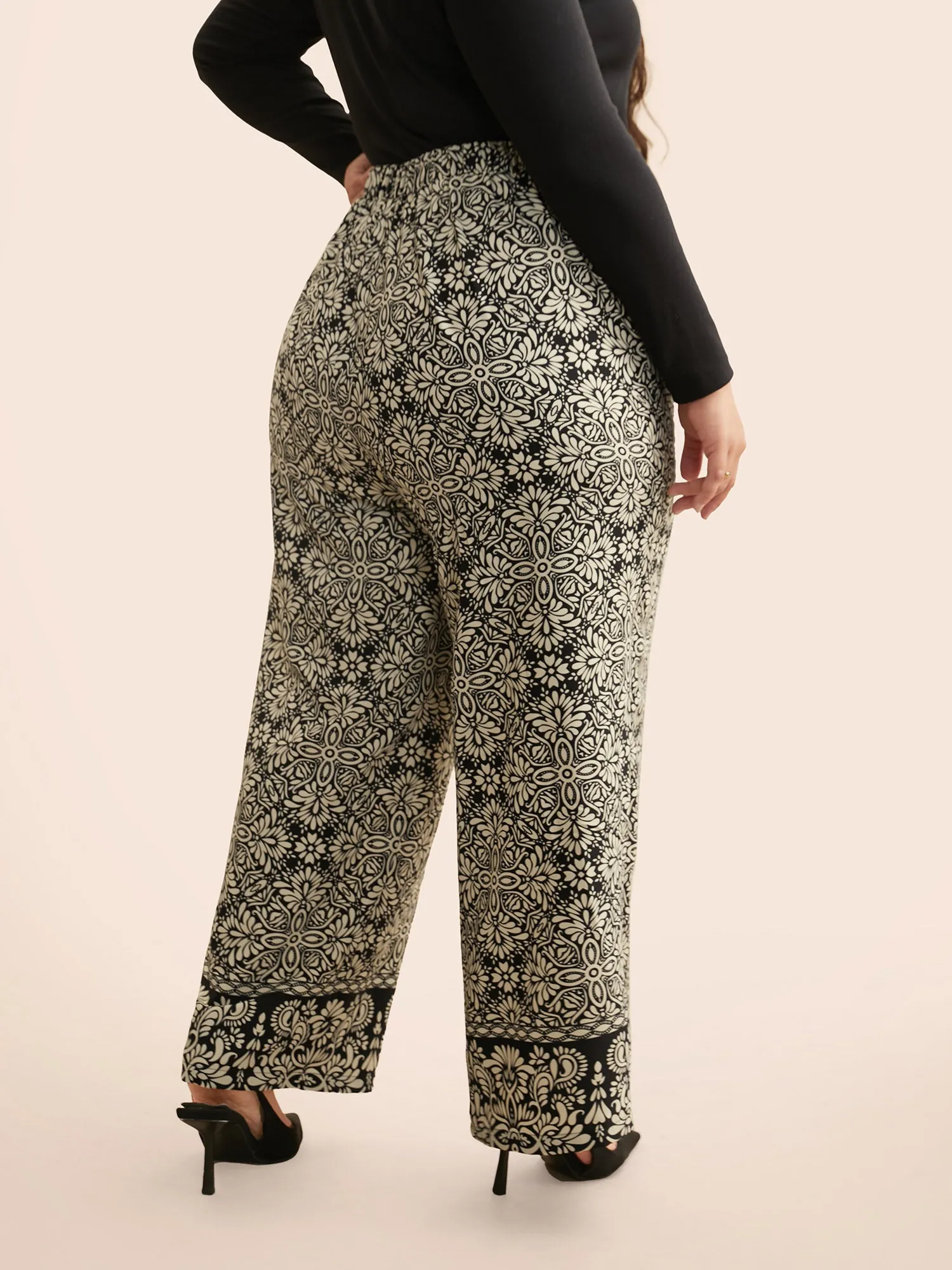 Mid Rise Boho Print Pocket Pants sold by Bloomchic product image thumbnail 3