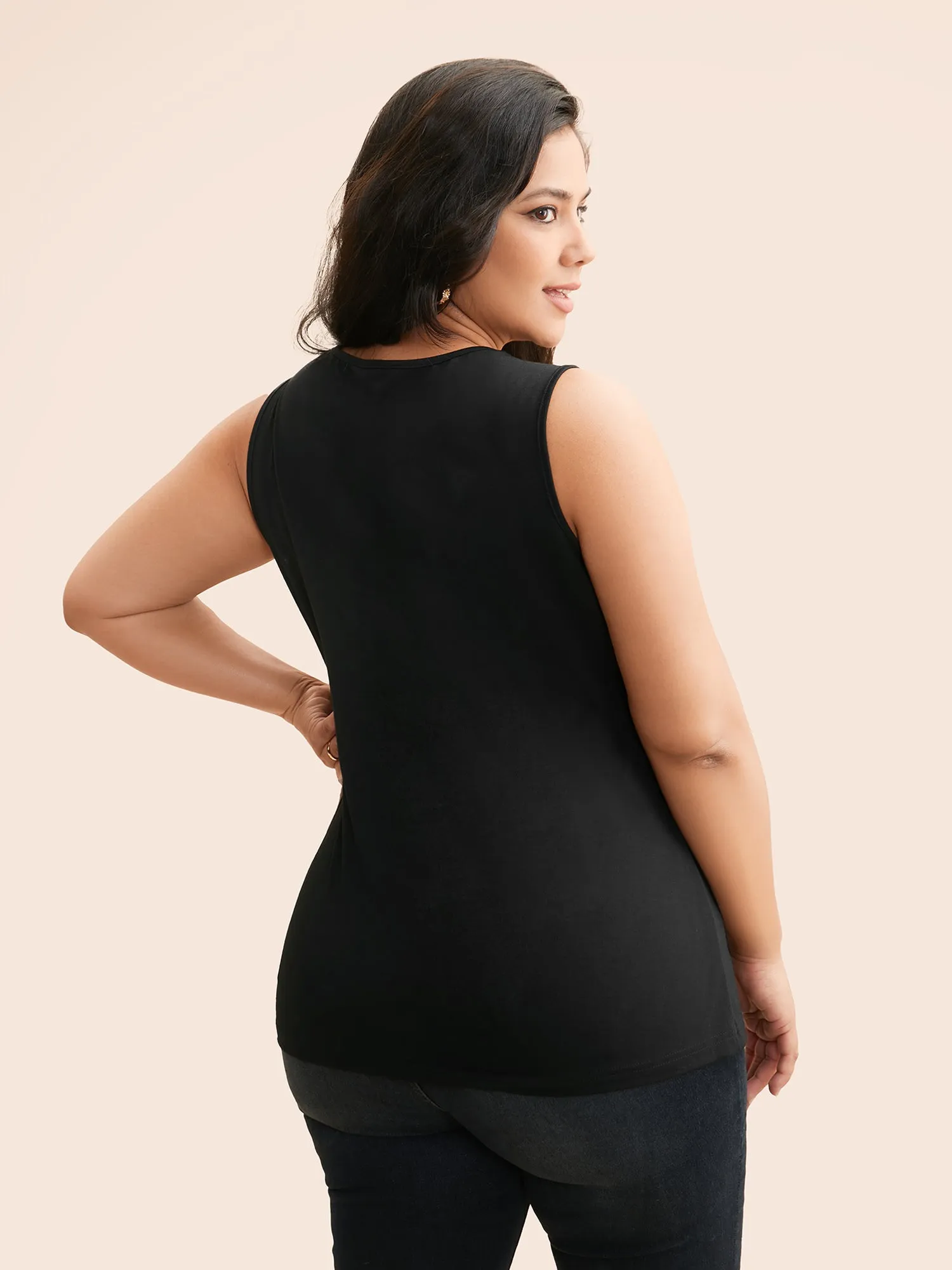 Solid Woven Ribbon Gathered Tank Top sold by Bloomchic product image thumbnail 5