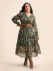 Floral Shirred Ruffles See Through Dress sold by Bloomchic