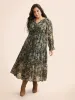 Floral Shirred Ruffles See Through Dress sold by Bloomchic