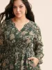 Floral Shirred Ruffles See Through Dress sold by Bloomchic