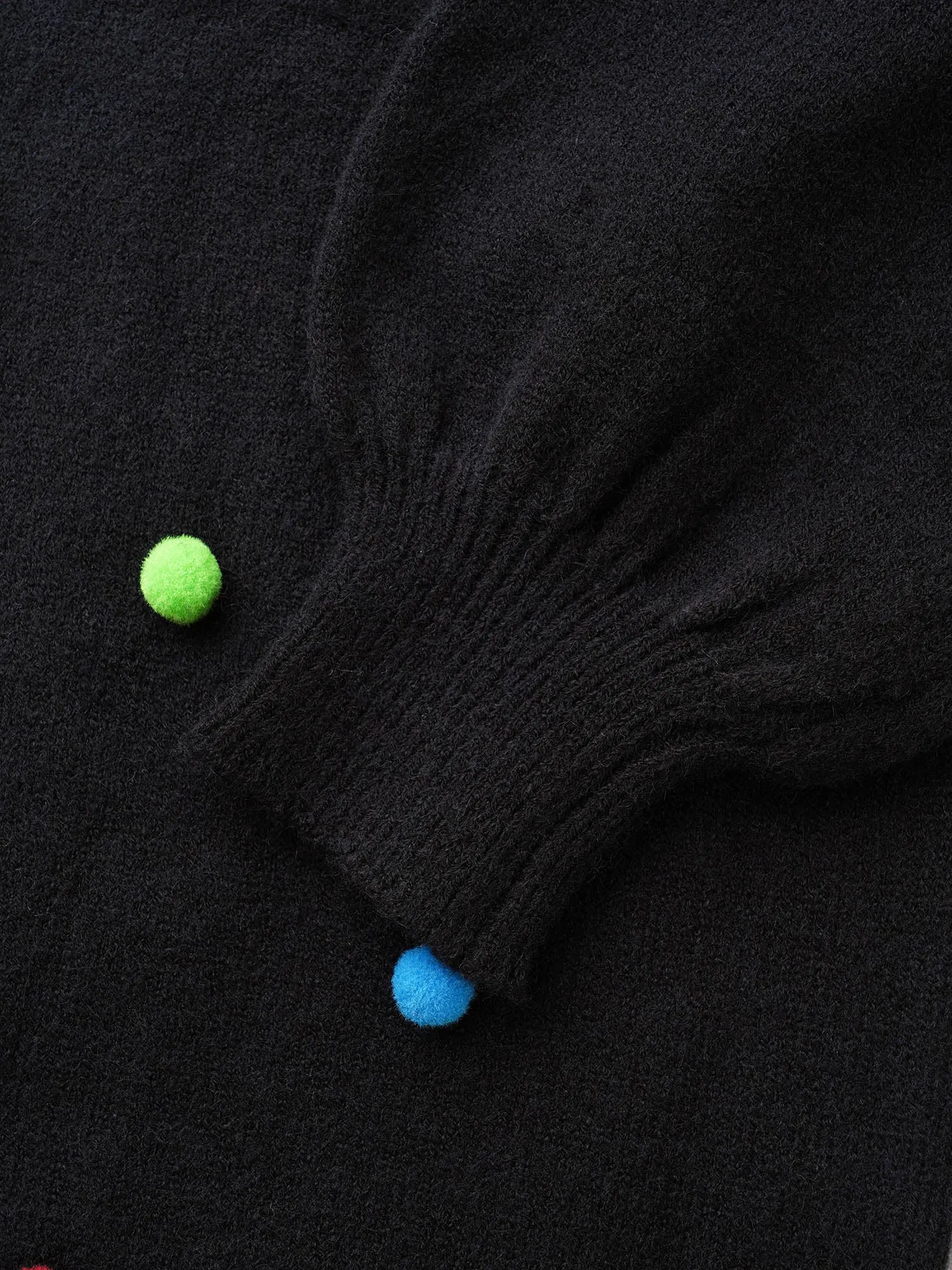 Colored Fluffy Ball Drop Shoulder Pullover sold by Bloomchic product image thumbnail 5