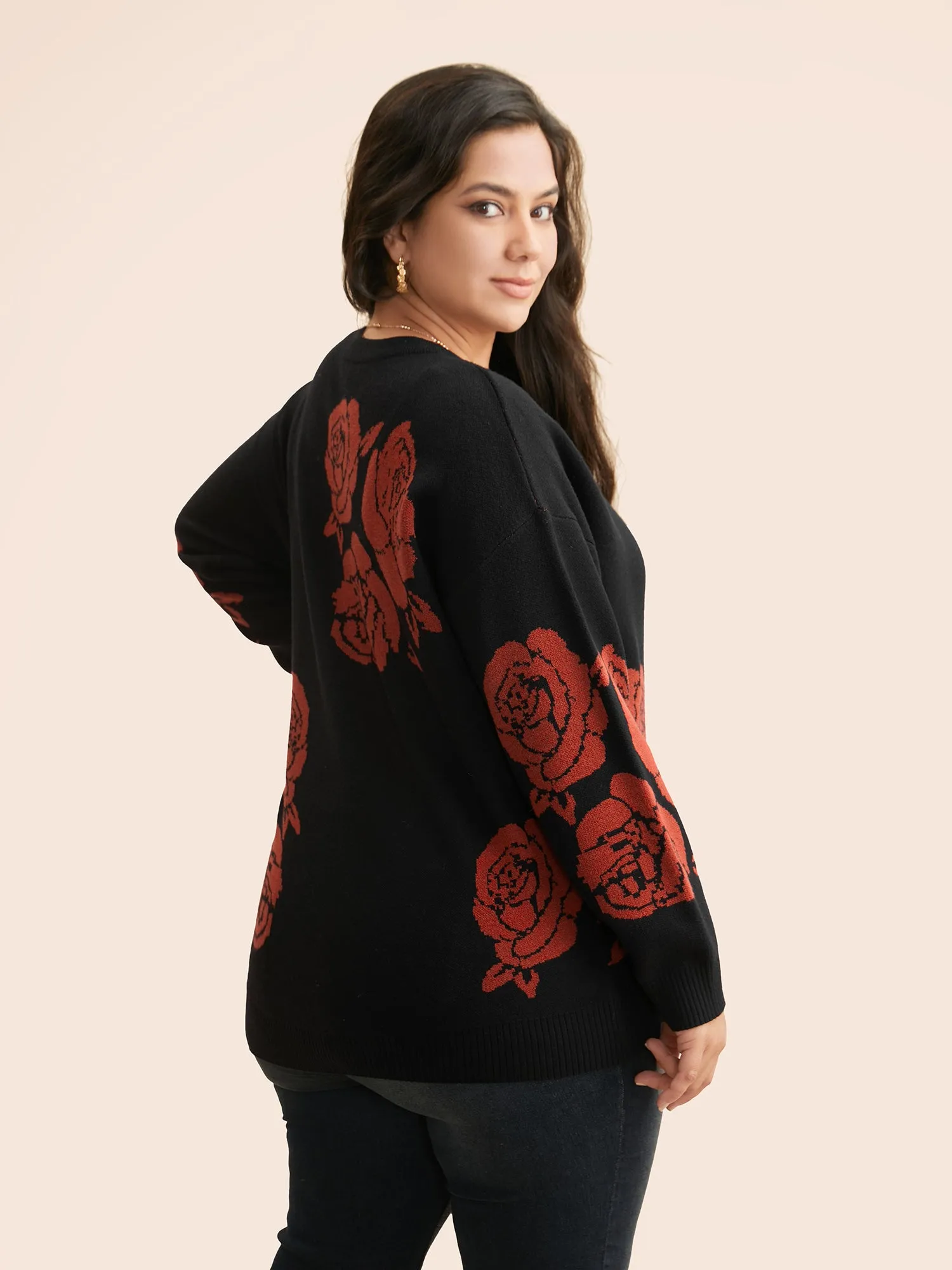 Supersoft Essentials Round Neck Floral Print Pullover sold by Bloomchic product image thumbnail 2