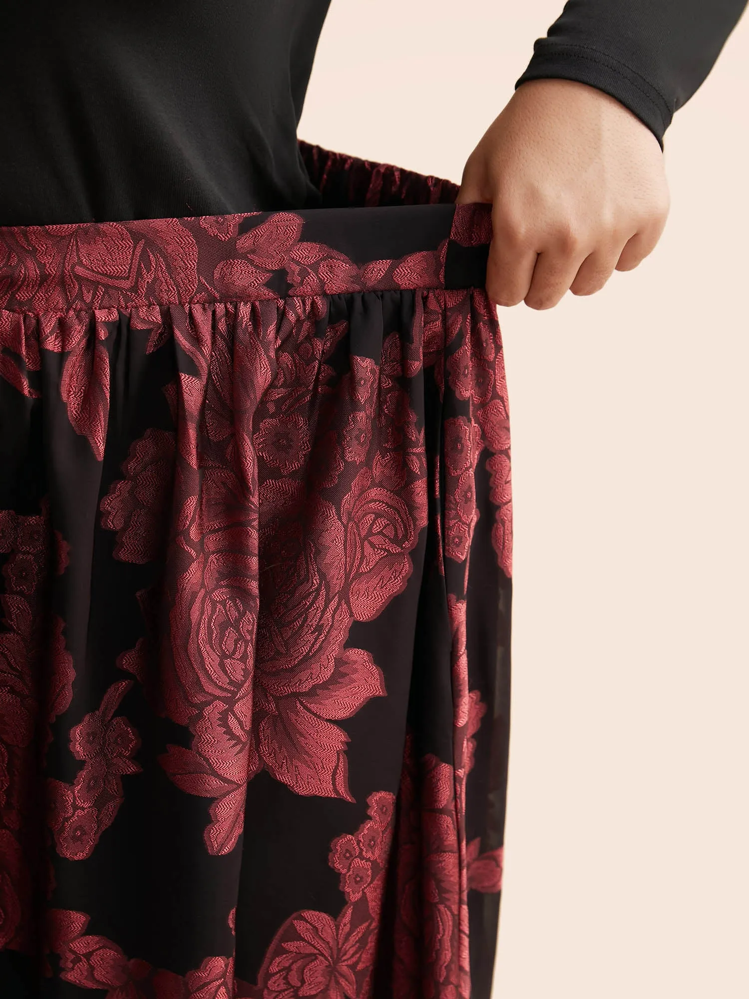 Floral Elastic Waist Pocket Skirt sold by Bloomchic product image thumbnail 5