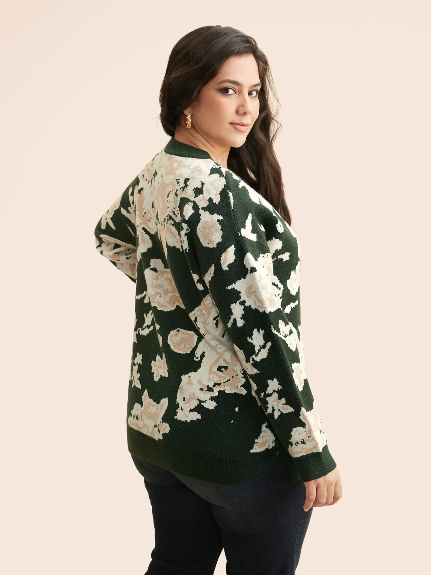 Supersoft Essentials Silhouette Floral Print Pullover sold by Bloomchic product image thumbnail 4