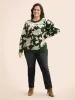 Supersoft Essentials Silhouette Floral Print Pullover sold by Bloomchic