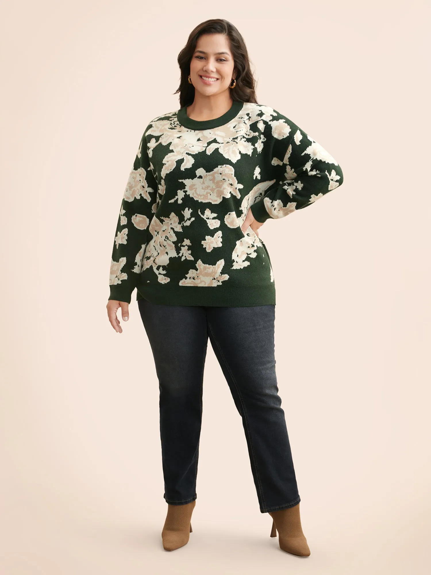 Supersoft Essentials Silhouette Floral Print Pullover sold by Bloomchic product image thumbnail 3