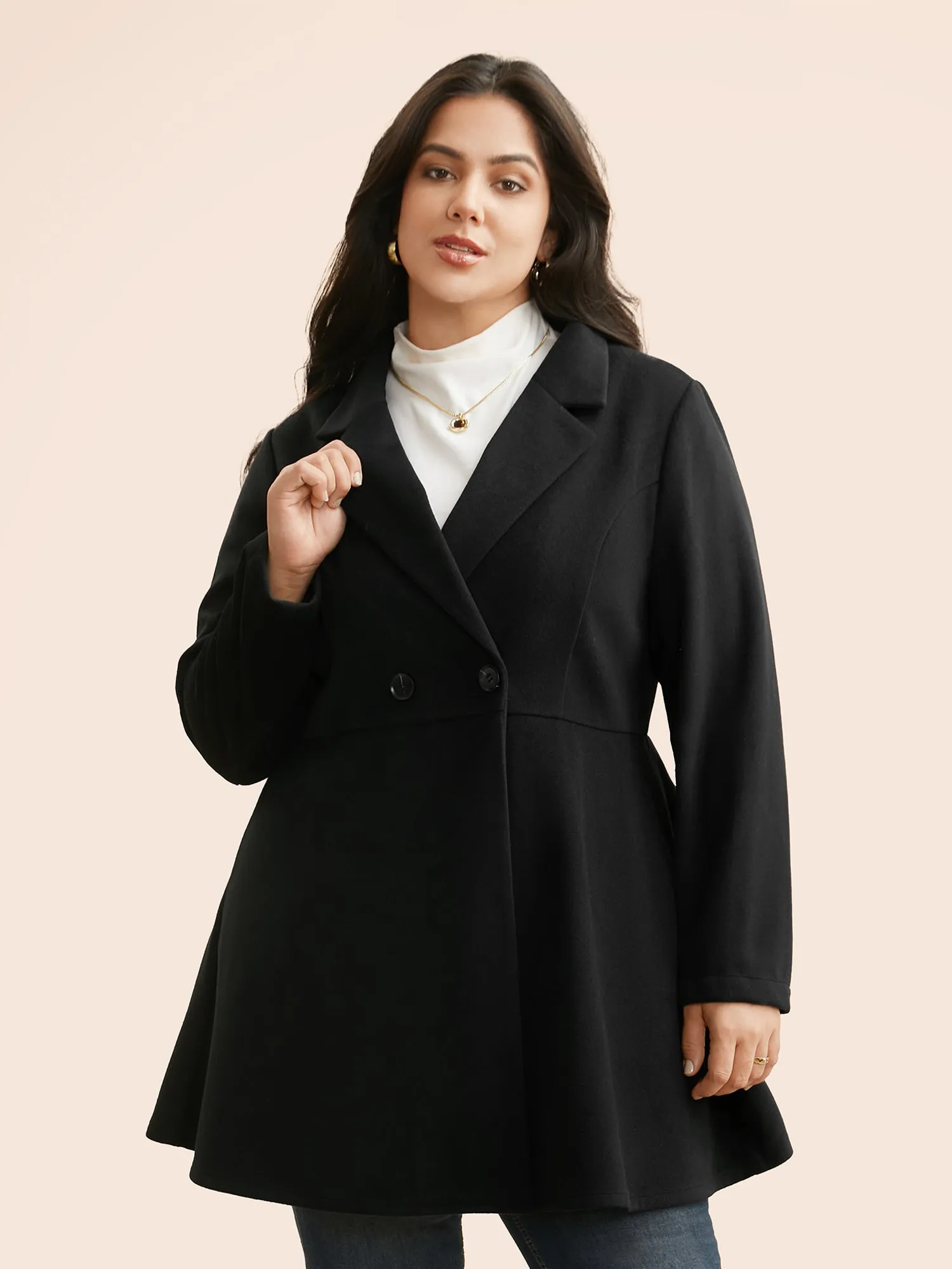 Suit Collar Button Up Slightly Stretchy Jacket sold by Bloomchic product image thumbnail 3