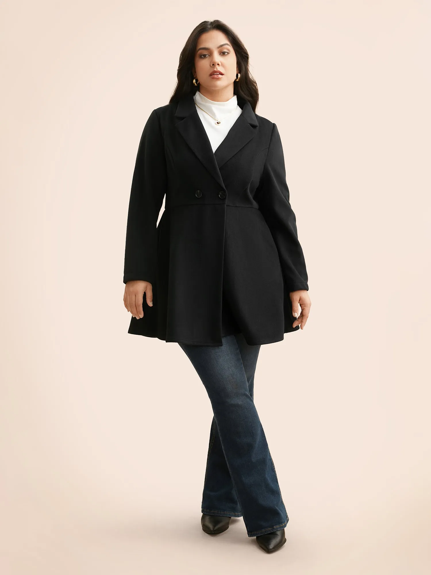 Suit Collar Button Up Slightly Stretchy Jacket sold by Bloomchic product image thumbnail 2