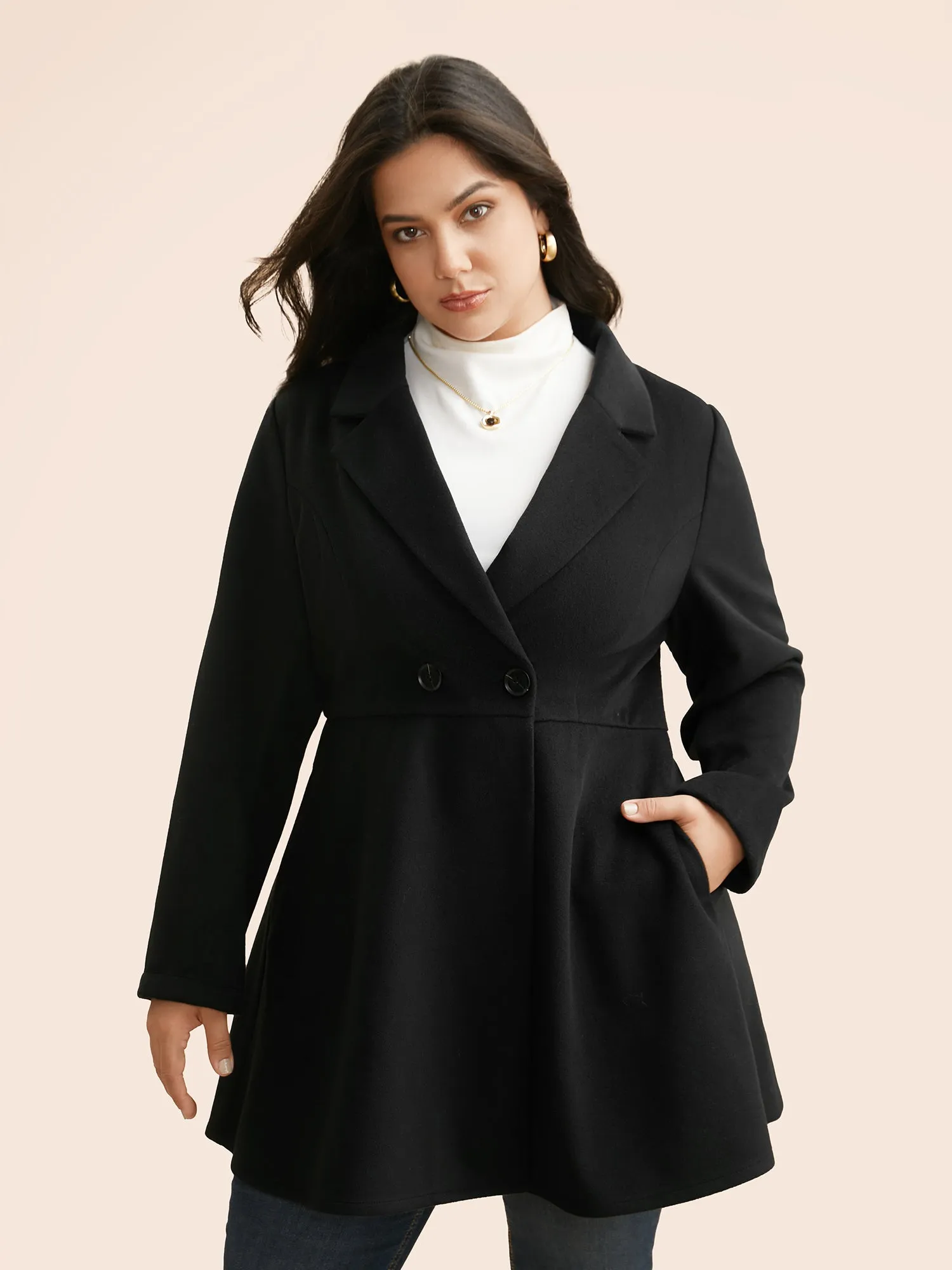 Suit Collar Button Up Slightly Stretchy Jacket sold by Bloomchic product image thumbnail 5