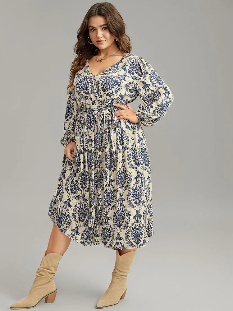 Supersoft Essentials Boho Print Elastic Waist Belted Dress sold by Bloomchic product image thumbnail 2