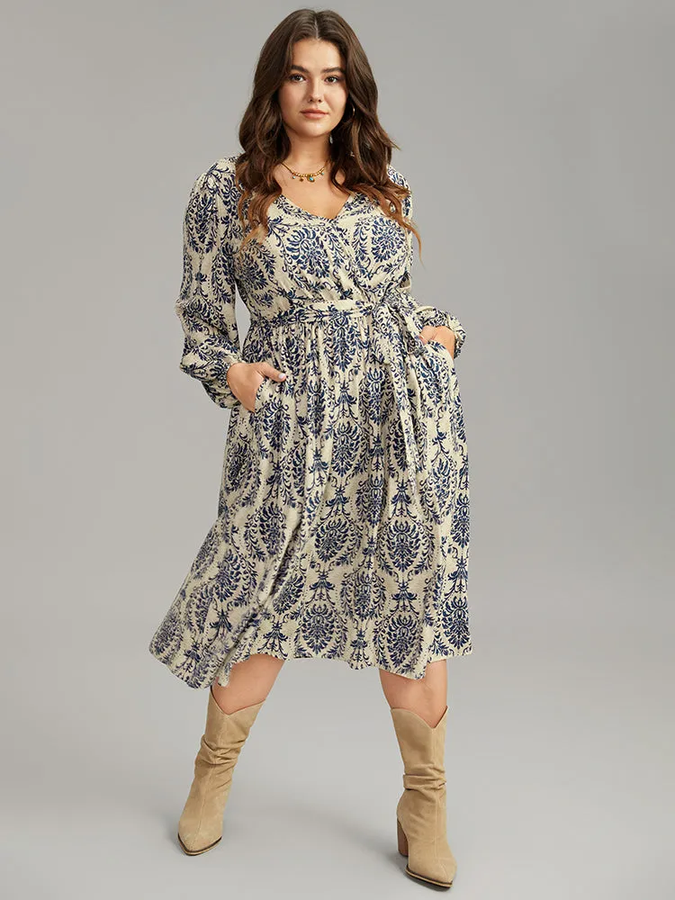 Supersoft Essentials Boho Print Elastic Waist Belted Dress sold by Bloomchic product image thumbnail 5