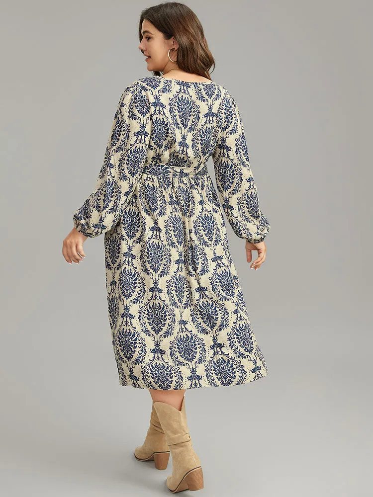 Supersoft Essentials Boho Print Elastic Waist Belted Dress sold by Bloomchic product image thumbnail 3