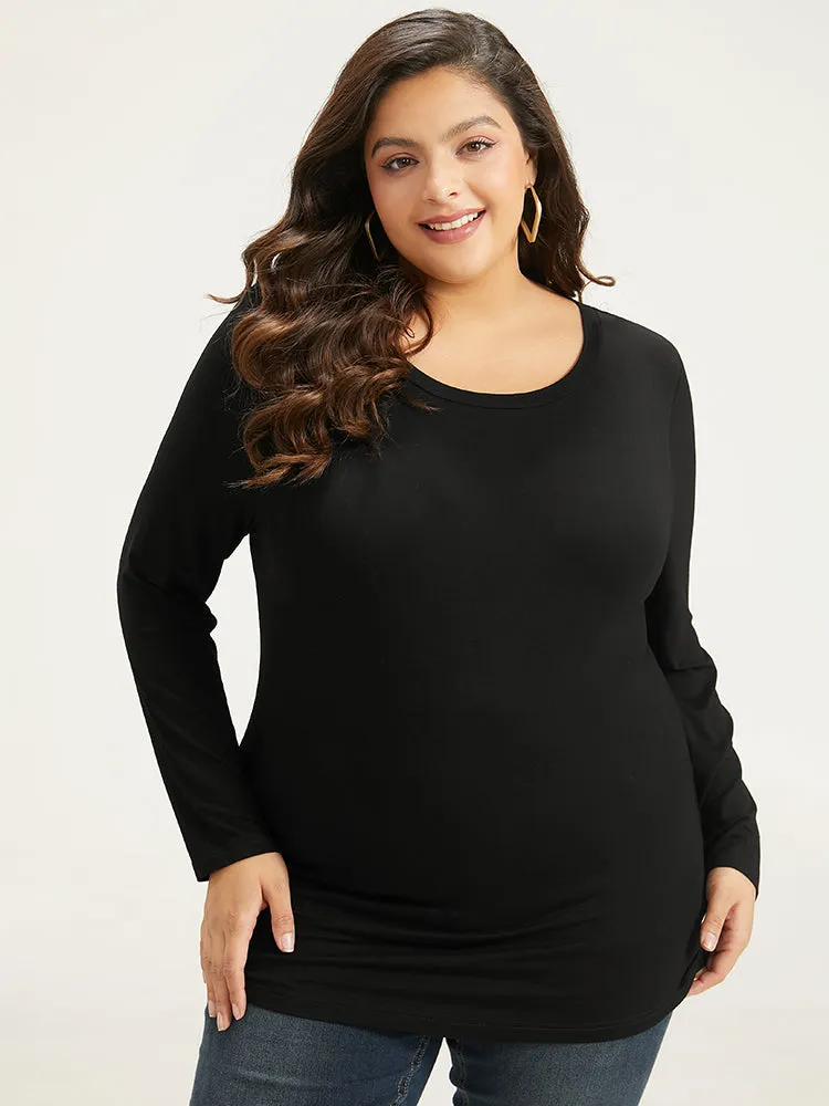 Cotton Supersoft Essentials Basic Solid T-shirt sold by Bloomchic product image thumbnail 3