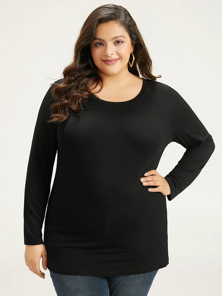 Cotton Supersoft Essentials Basic Solid T-shirt sold by Bloomchic product image thumbnail 5