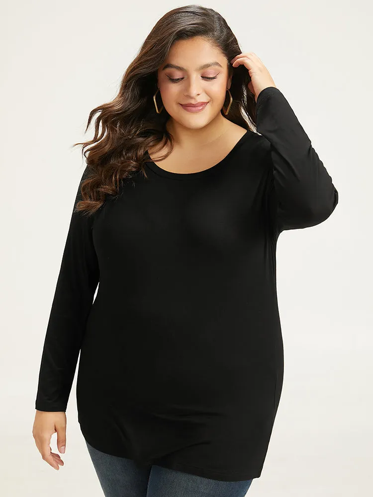 Cotton Supersoft Essentials Basic Solid T-shirt sold by Bloomchic product image thumbnail 4