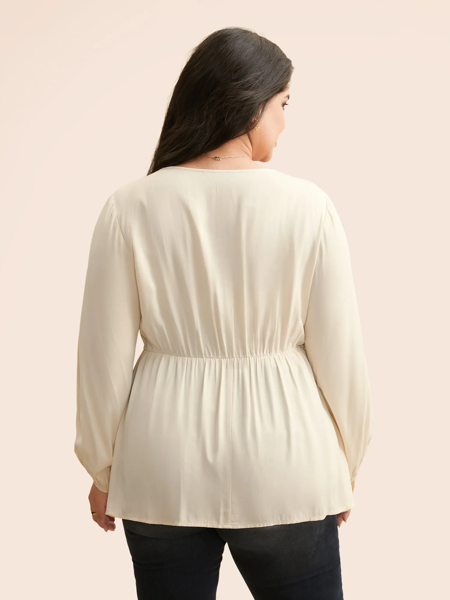 Floral Embroidered Patchwork Gathered Blouse sold by Bloomchic product image thumbnail 5