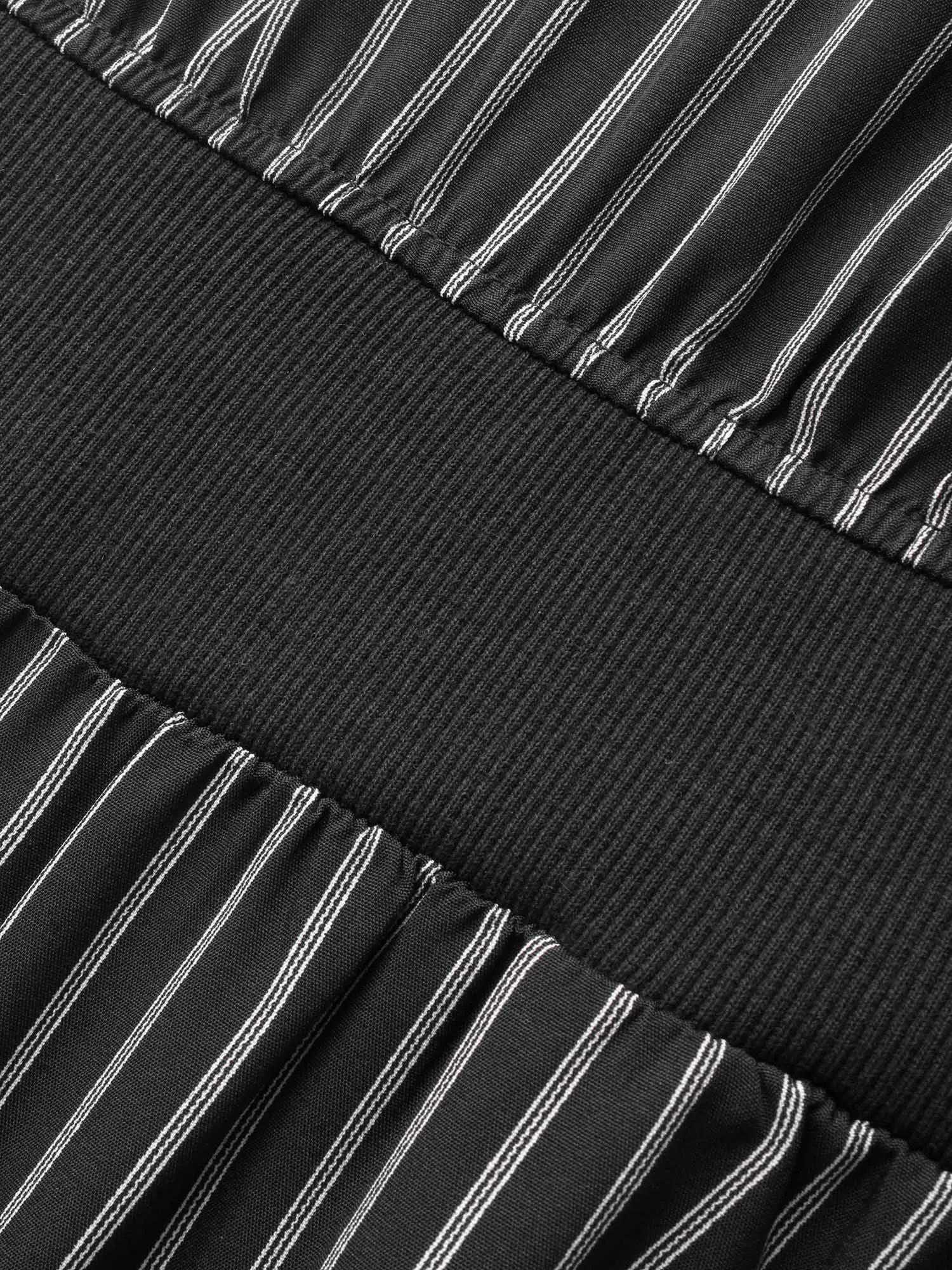 Square Neck Striped Patchwork Midi Dress sold by Bloomchic product image thumbnail 5