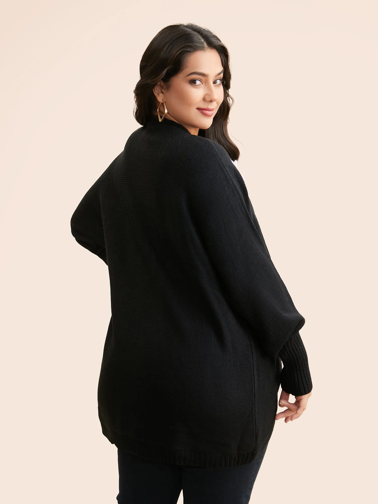 Stereo Flower Design Drop Shoulder Cardigan sold by Bloomchic product image thumbnail 2