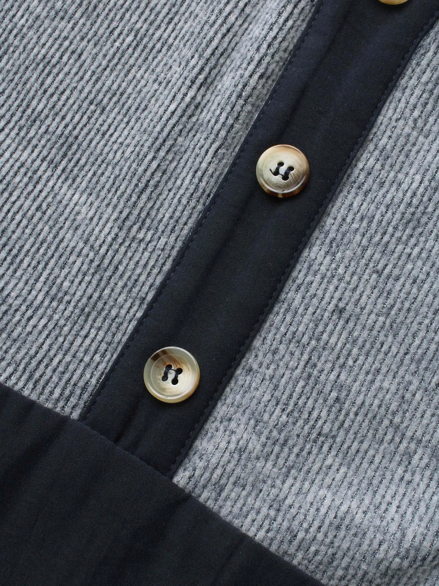 Contrast Shirt Collar Button Detail Dress sold by Bloomchic product image thumbnail 5