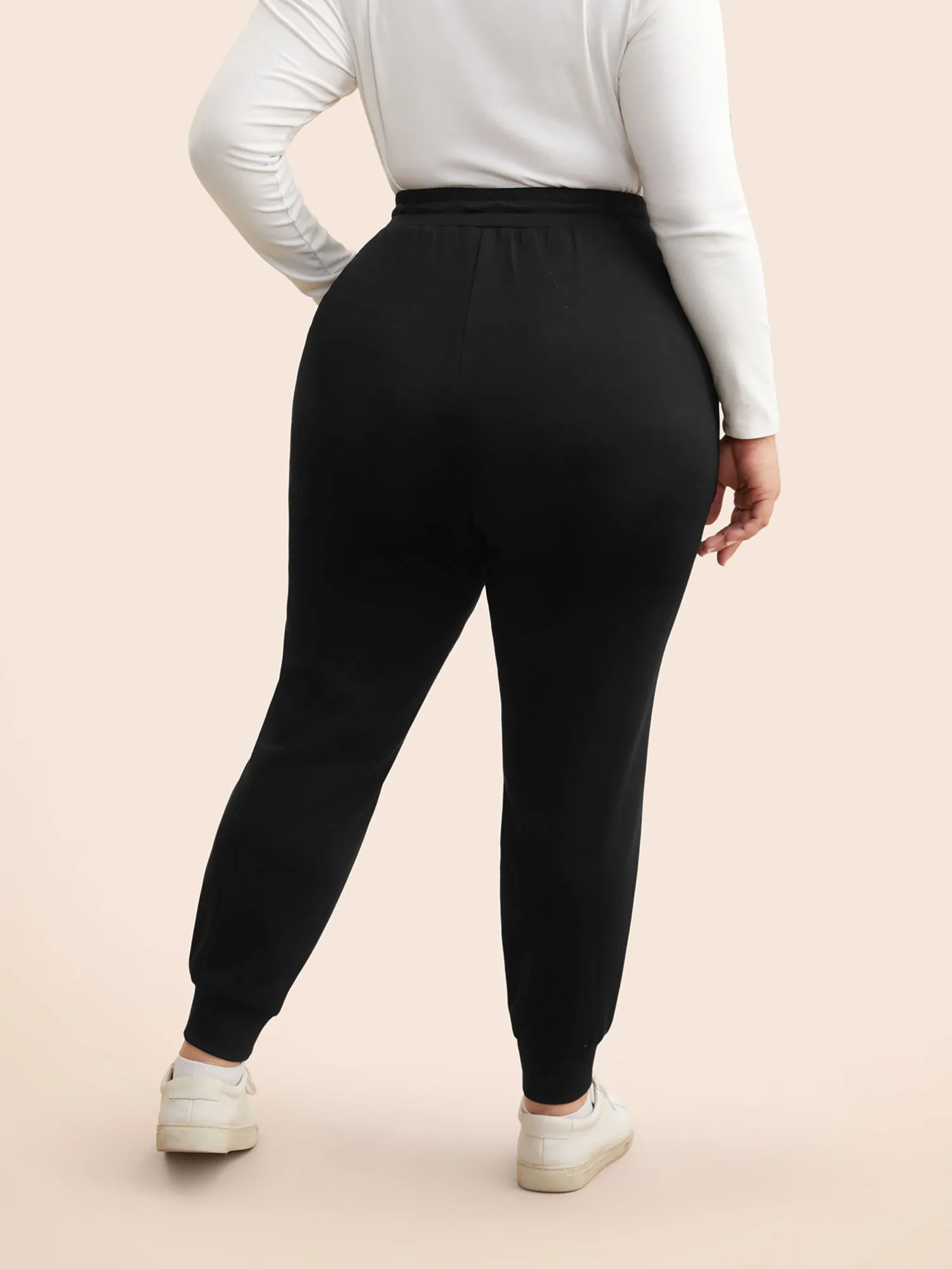 Plain Drawstring Medium Stretch Pants sold by Bloomchic product image thumbnail 3