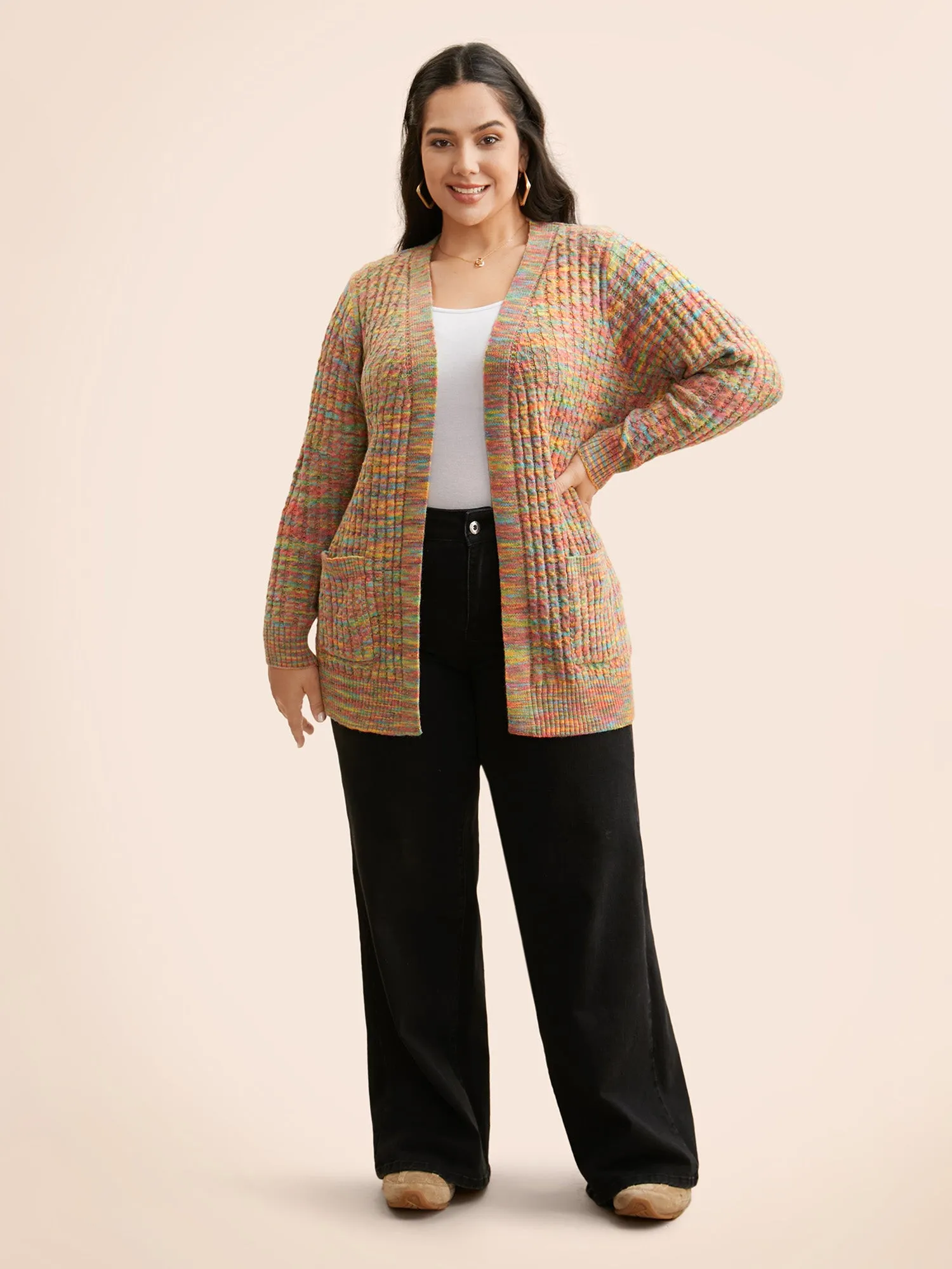 Ombre Heather Patched Pocket Cardigan sold by Bloomchic product image thumbnail 4