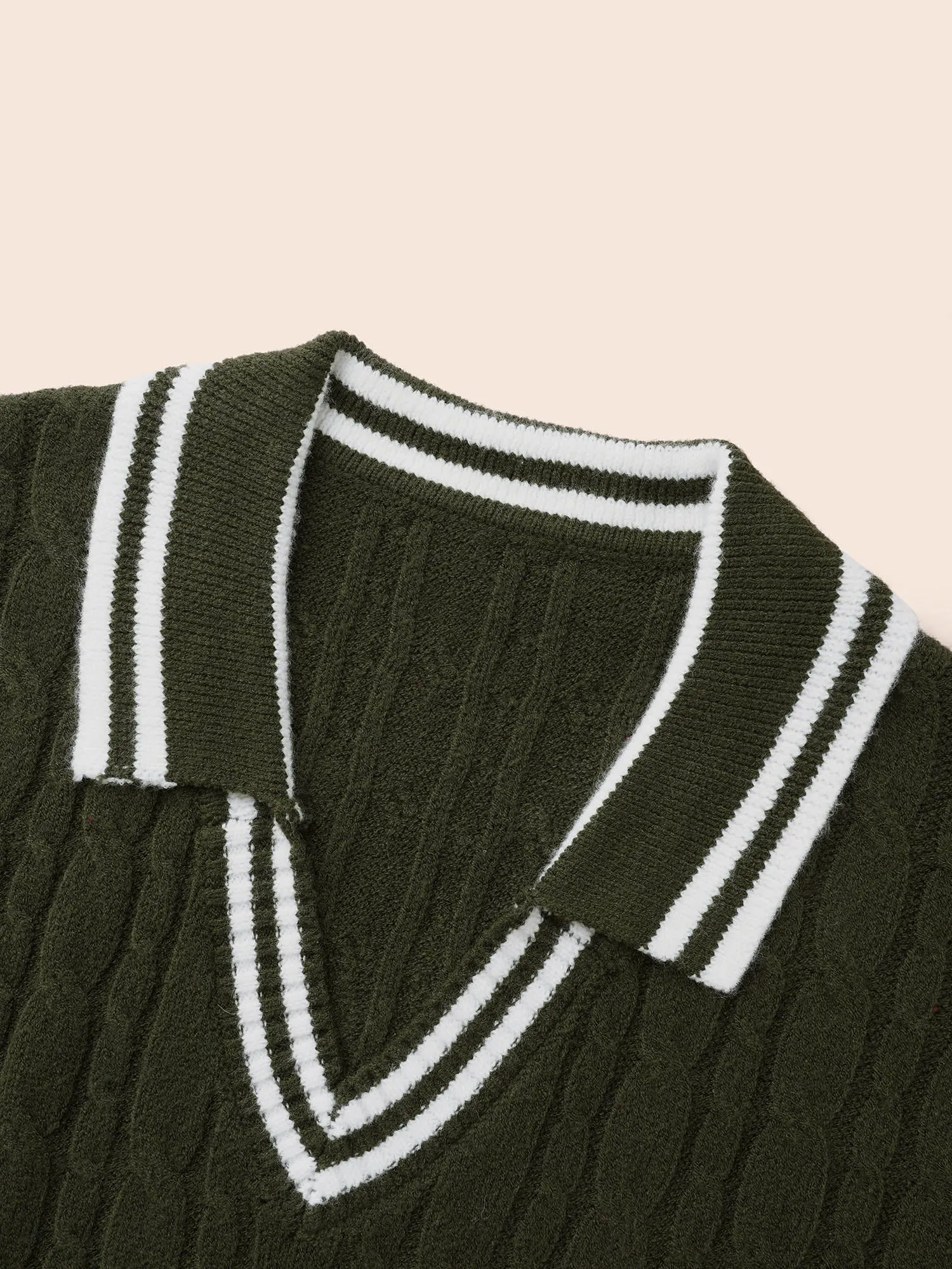 Contrast Trim Split Hem Pullover sold by Bloomchic product image thumbnail 5