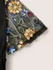 Floral Embroidered Patchwork Mesh Knit Top sold by Bloomchic