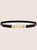 Metal Detail Elastic Skinny Belt sold by Bloomchic