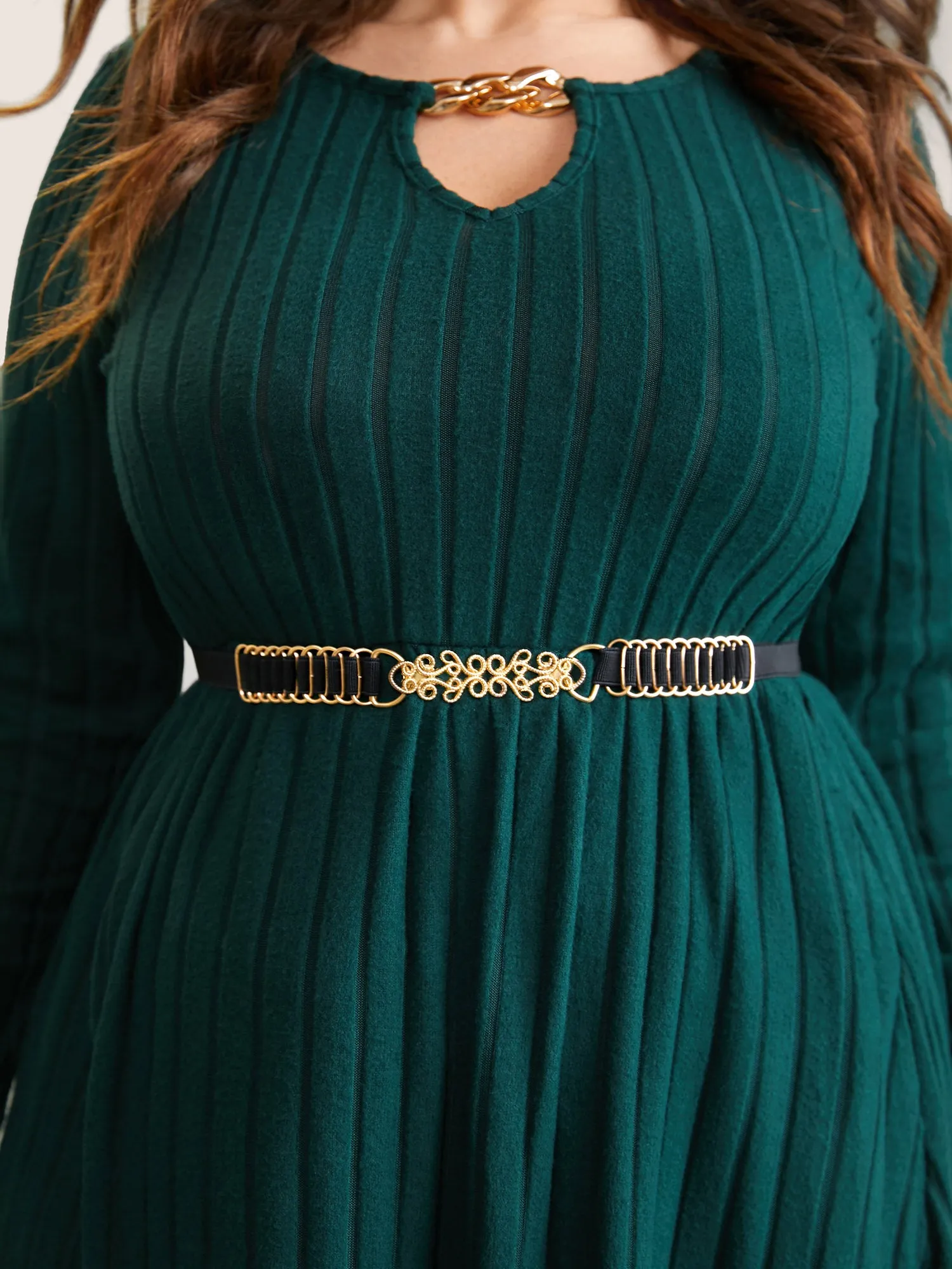 Metal Detail Elastic Skinny Belt sold by Bloomchic product image thumbnail 3