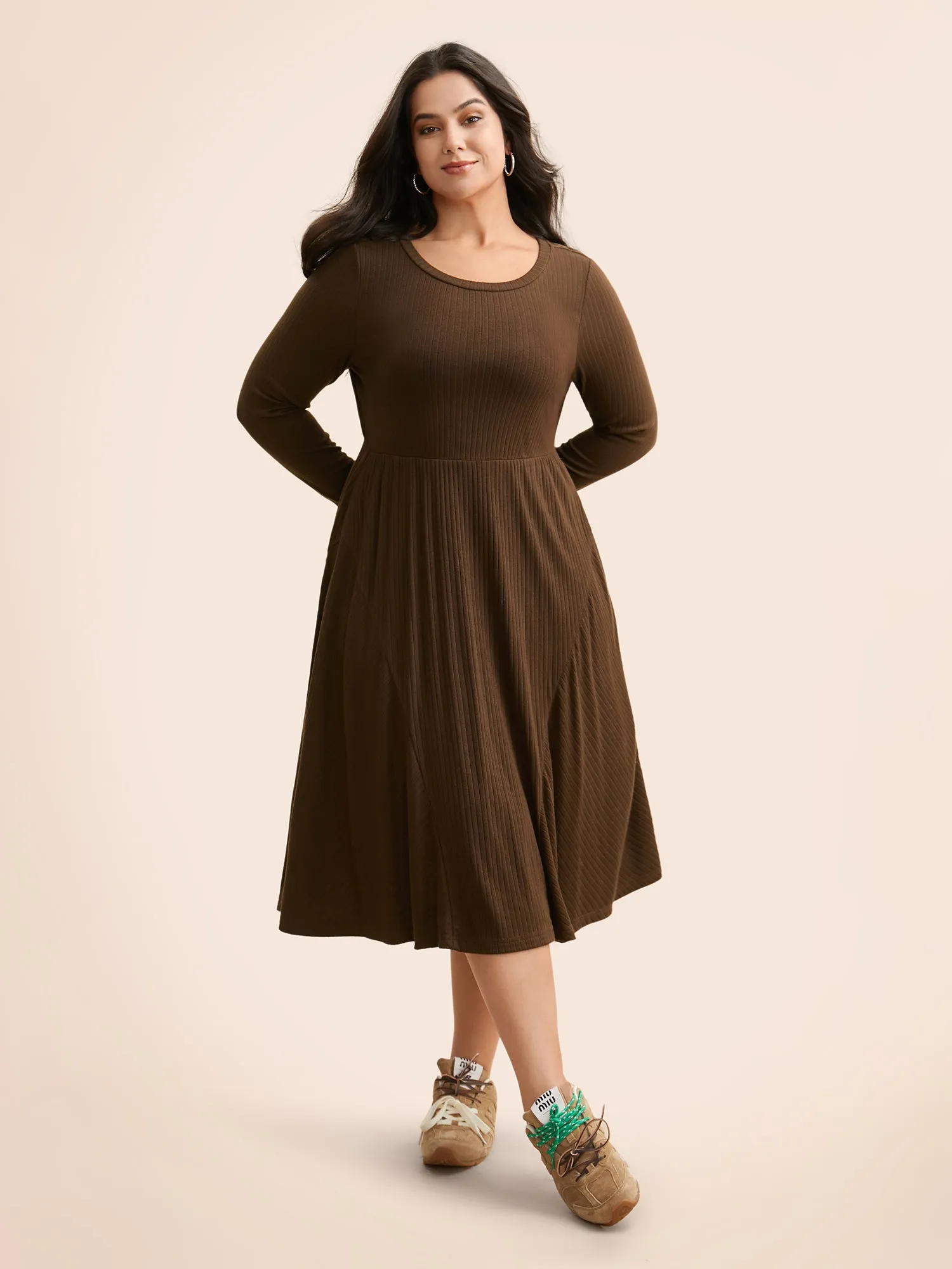 Airy Cozy Textured Midi Dress sold by Bloomchic product image thumbnail 3