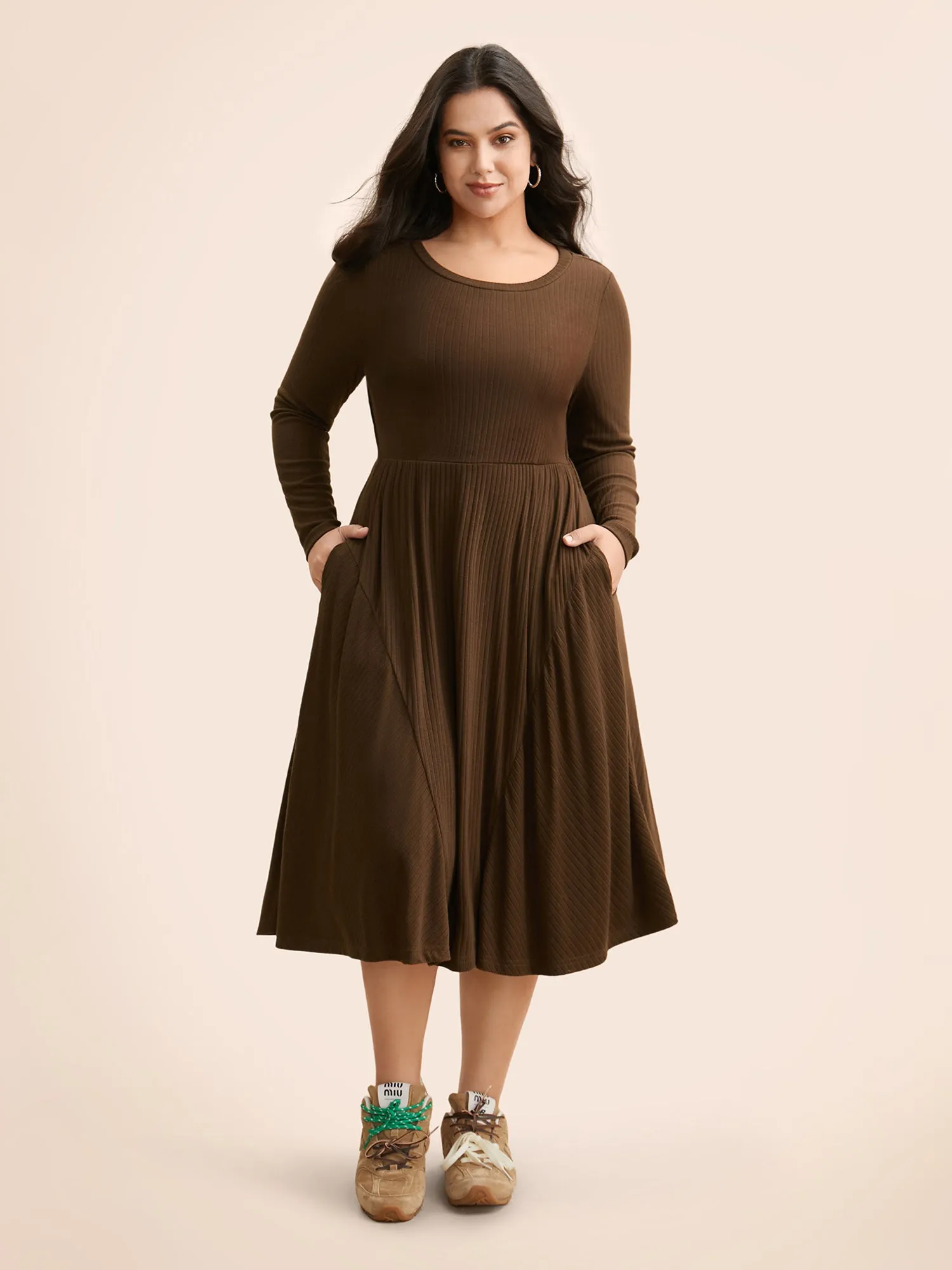 Airy Cozy Textured Midi Dress sold by Bloomchic product image thumbnail 4