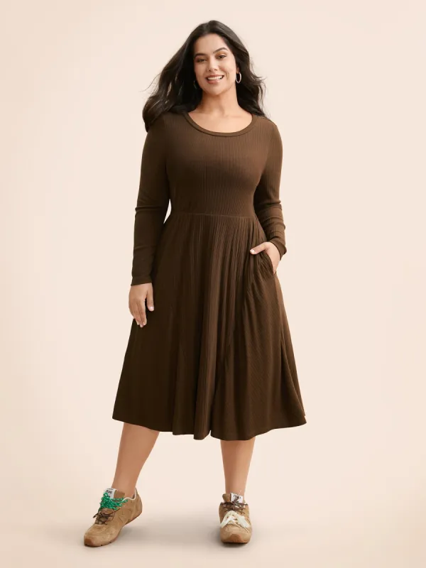 Airy Cozy Textured Midi Dress sold by Bloomchic