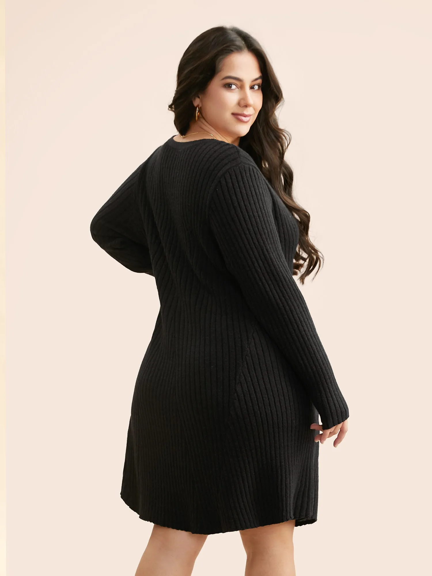 Supersoft Essentials Pit Strip Wool Sweater Dress sold by Bloomchic product image thumbnail 2