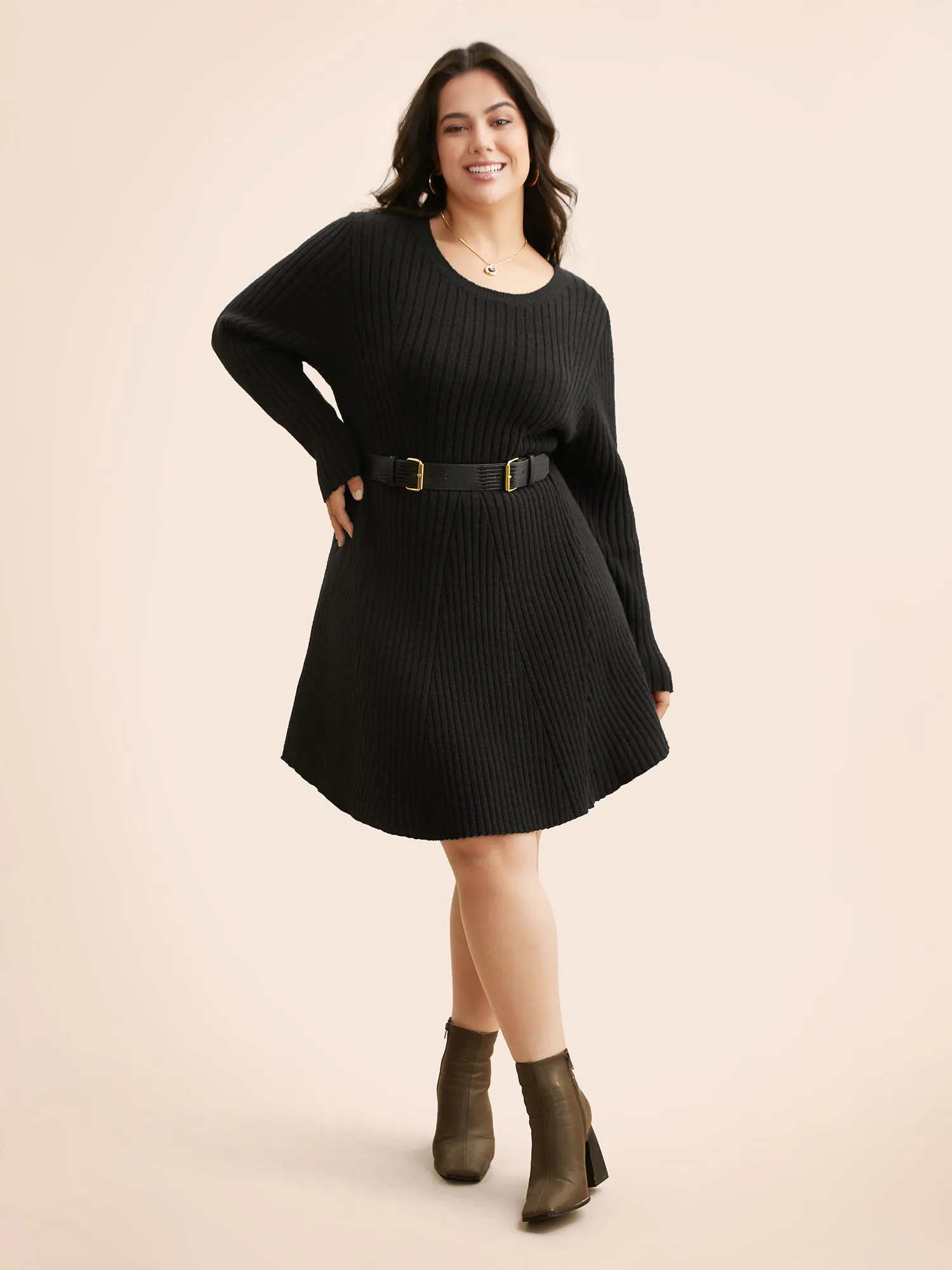 Supersoft Essentials Pit Strip Wool Sweater Dress sold by Bloomchic product image thumbnail 3