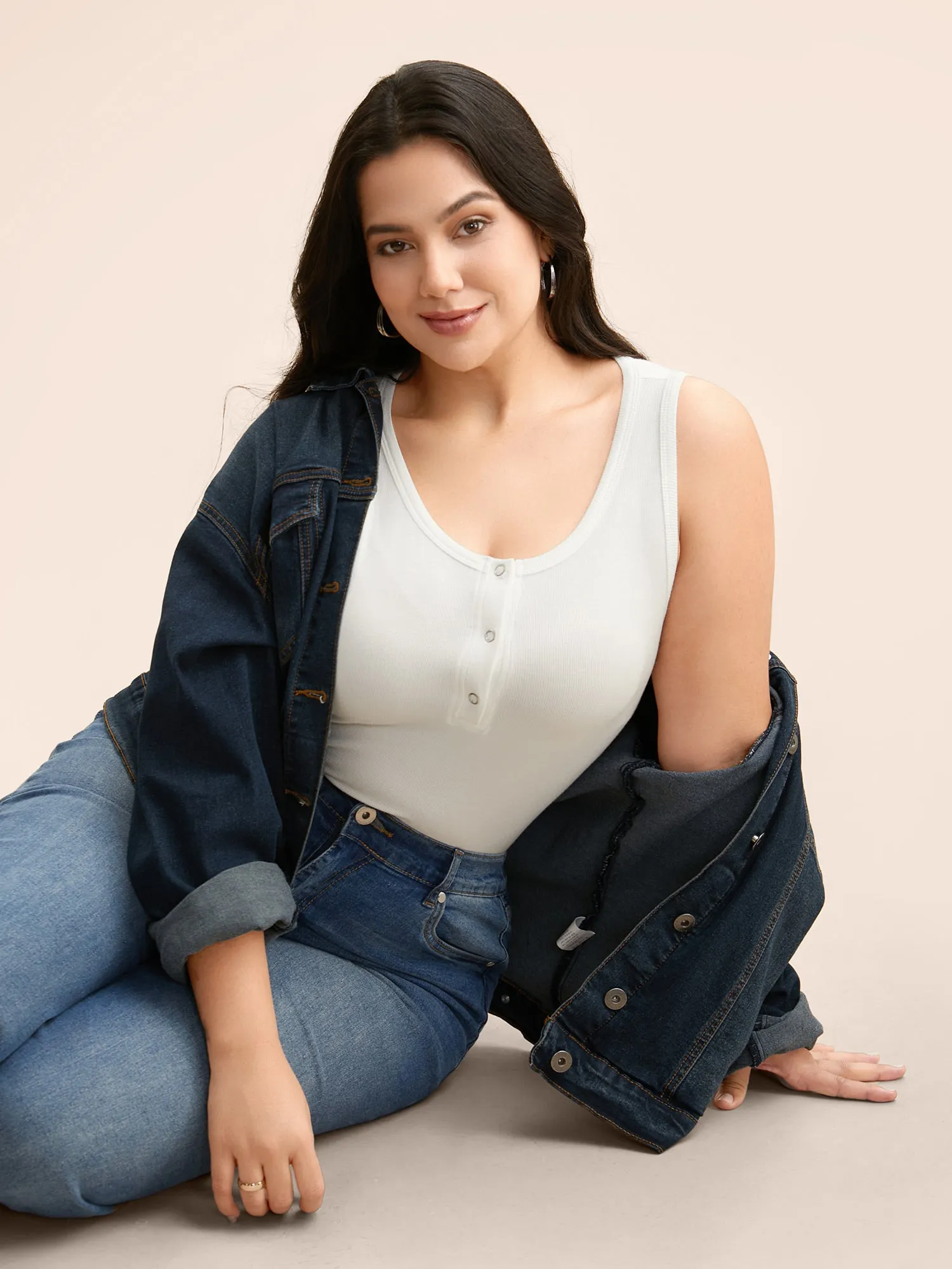 Supersoft Botton Front Placket Top sold by Bloomchic product image thumbnail 2