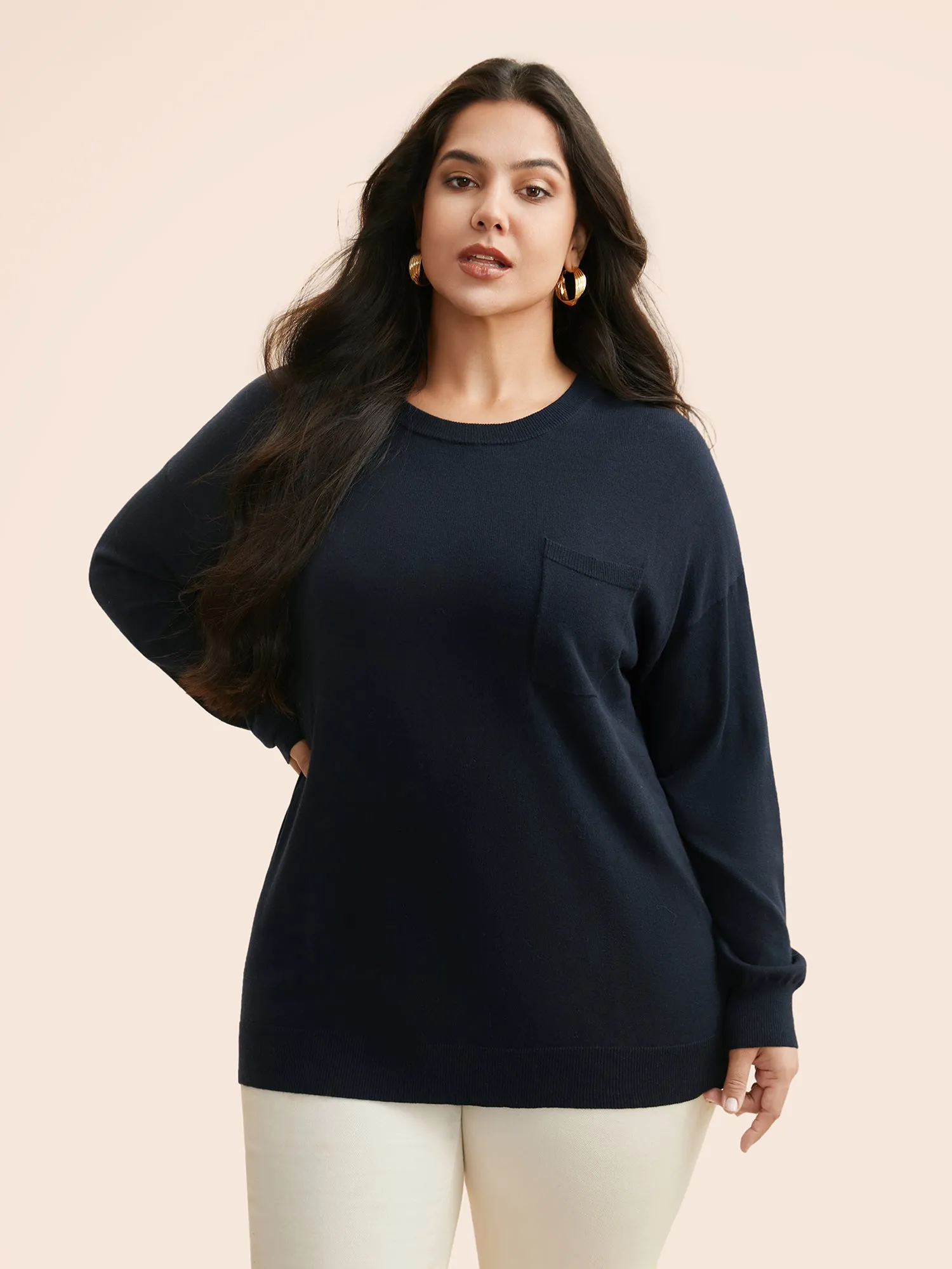 Supersoft Chest Pocket Wool Top sold by Bloomchic product image thumbnail 3