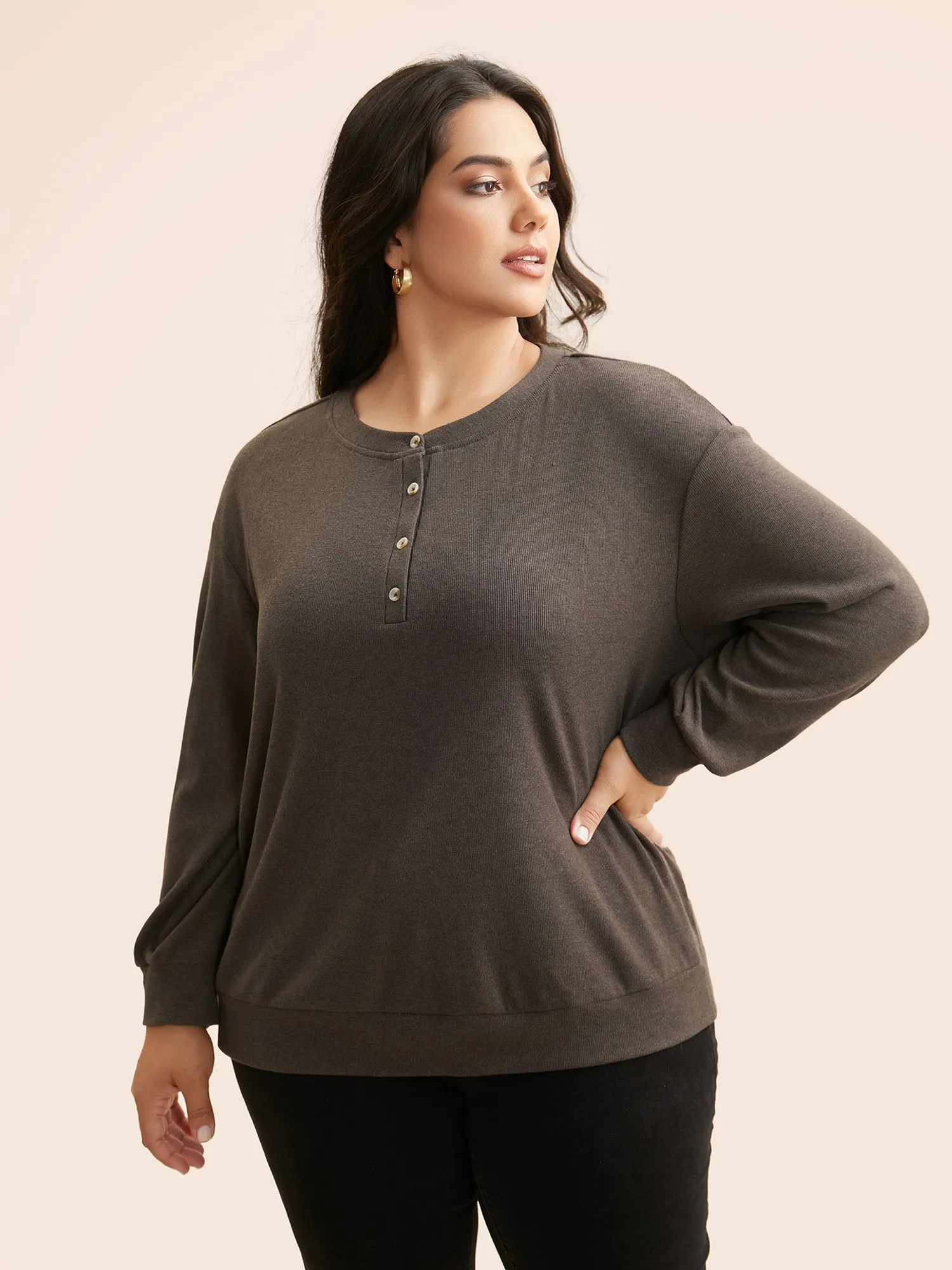 Airy Cozy Drop Shoulder T-shirt sold by Bloomchic product image thumbnail 4
